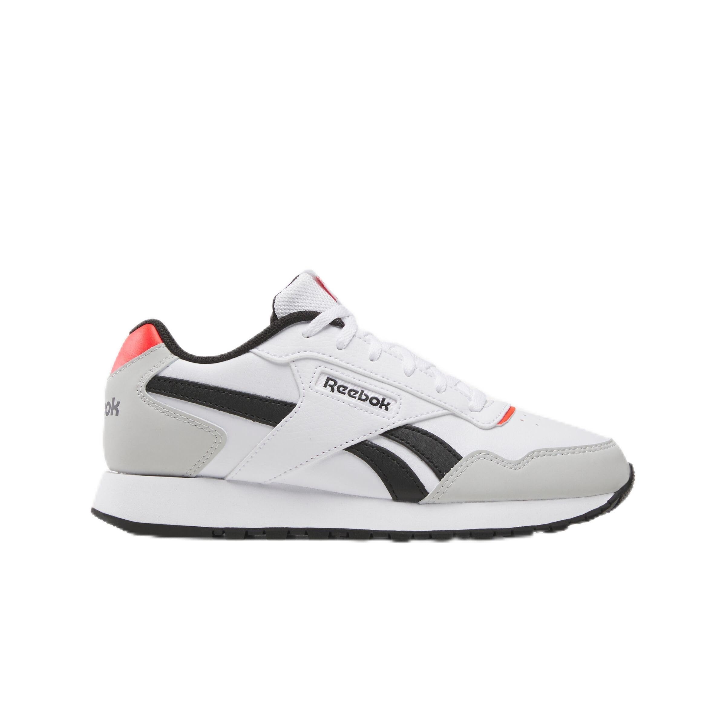 Reebok Mens Glide Sneaker, Ftwrwhite Mistgrey Energyred, 3.5 UK