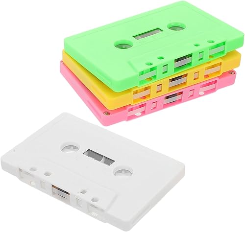 SUPVOX 4 piezas de cinta de casete en blanco vintage decoración de pared retro DIY adornos para el hogar oficina y decoración de fiestas, fácil de