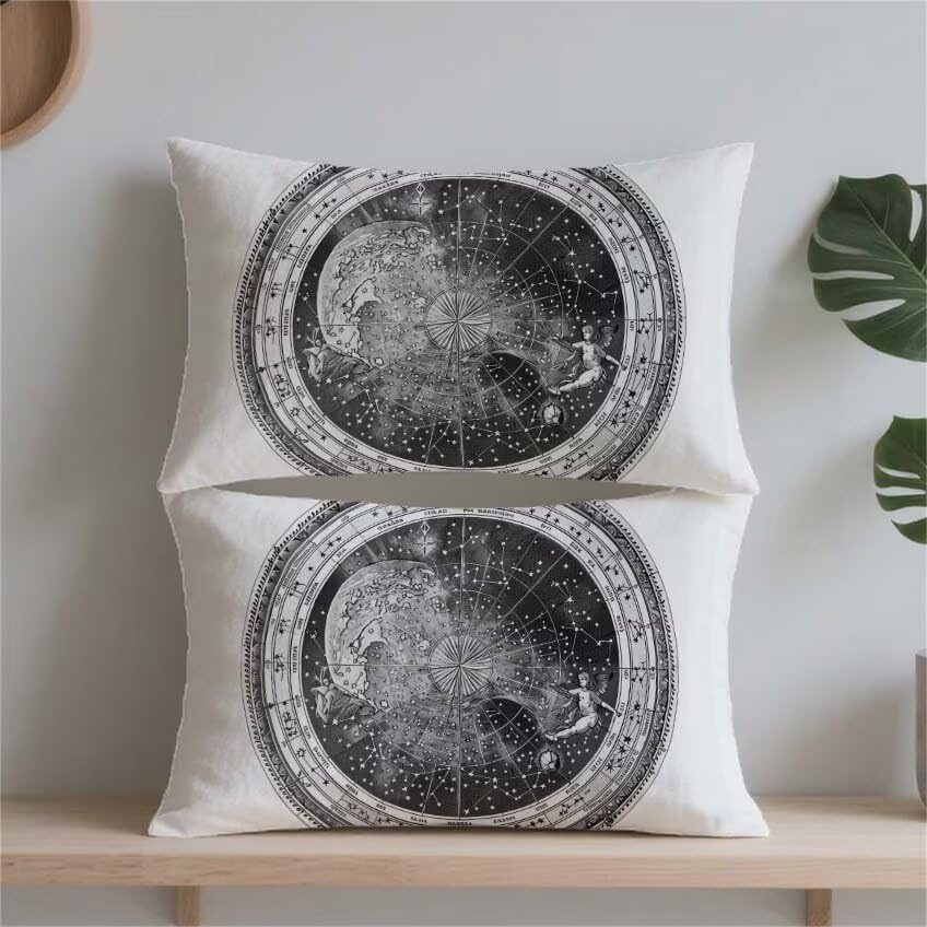 Housse de coussin 50x90cm rectangulaire lin pour décoration maison et patio en automne