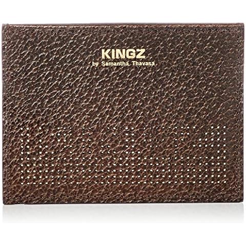 KINGZ(キングズ) Kings Men's Commuter Pass Holder, Genuine Leather, Dark Brown Cover