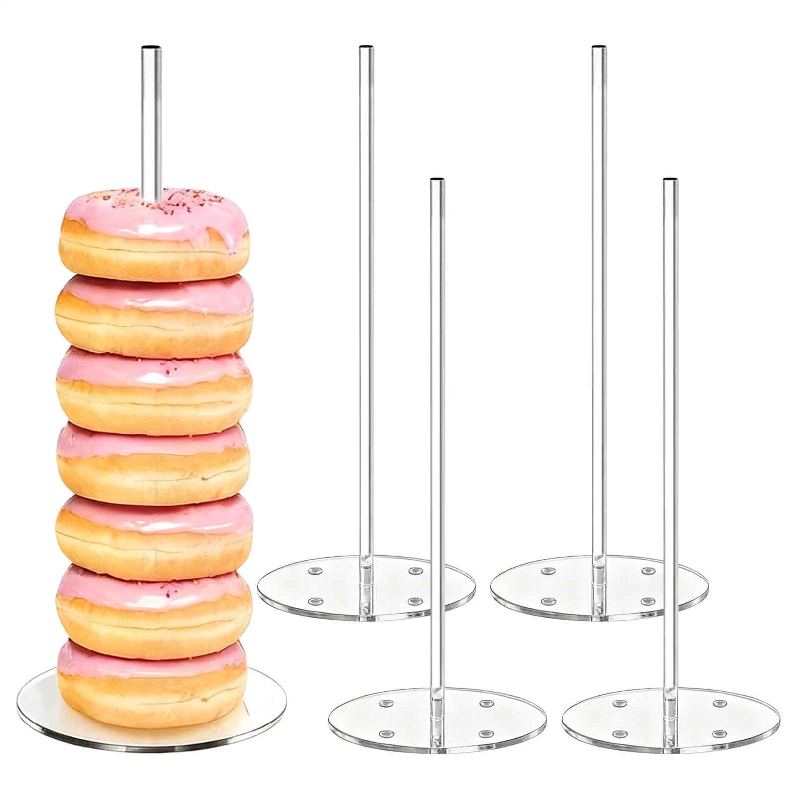 Soporte para rosquillas ideal para decorar mesas de postre en Navidad y Año Nuevo