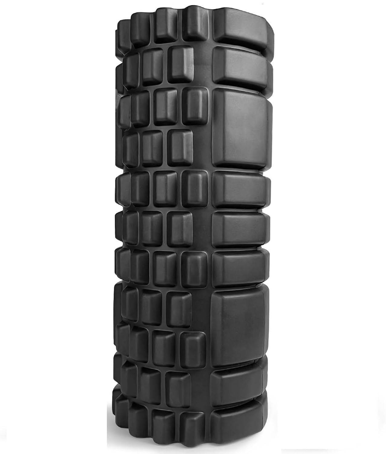 PRO KVH Foam Roller - for Self Massage Exercise, Back Pain, Physical Therapy, Body Stretching, Legs, Yoga, Relieve Muscles, Deep Tissue - Medium Density (13" Black)