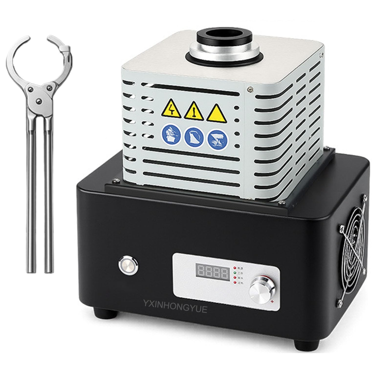 2KG, Horno de Resistencia de 6000 W con Pinzas para crisol Horno Digital Industrial para fundir Oro. Kit de Horno de fundición de Alta Temperatura para el Reciclaje de Cobre