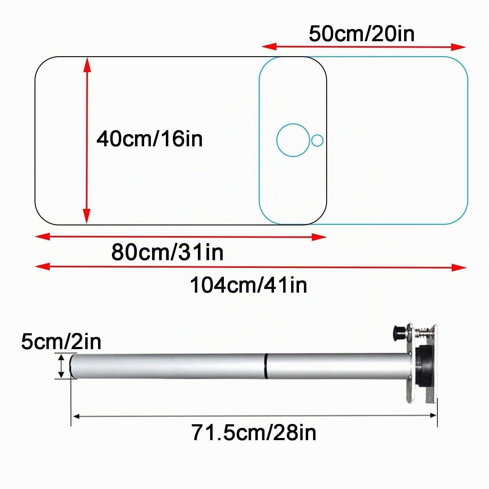 Table à Manger Extérieure, Table Pliable pour Camping-Car, Caravanes et Fourgons Aménagés, Plateau Double Épaisseur Rotatif à 360°, Gris