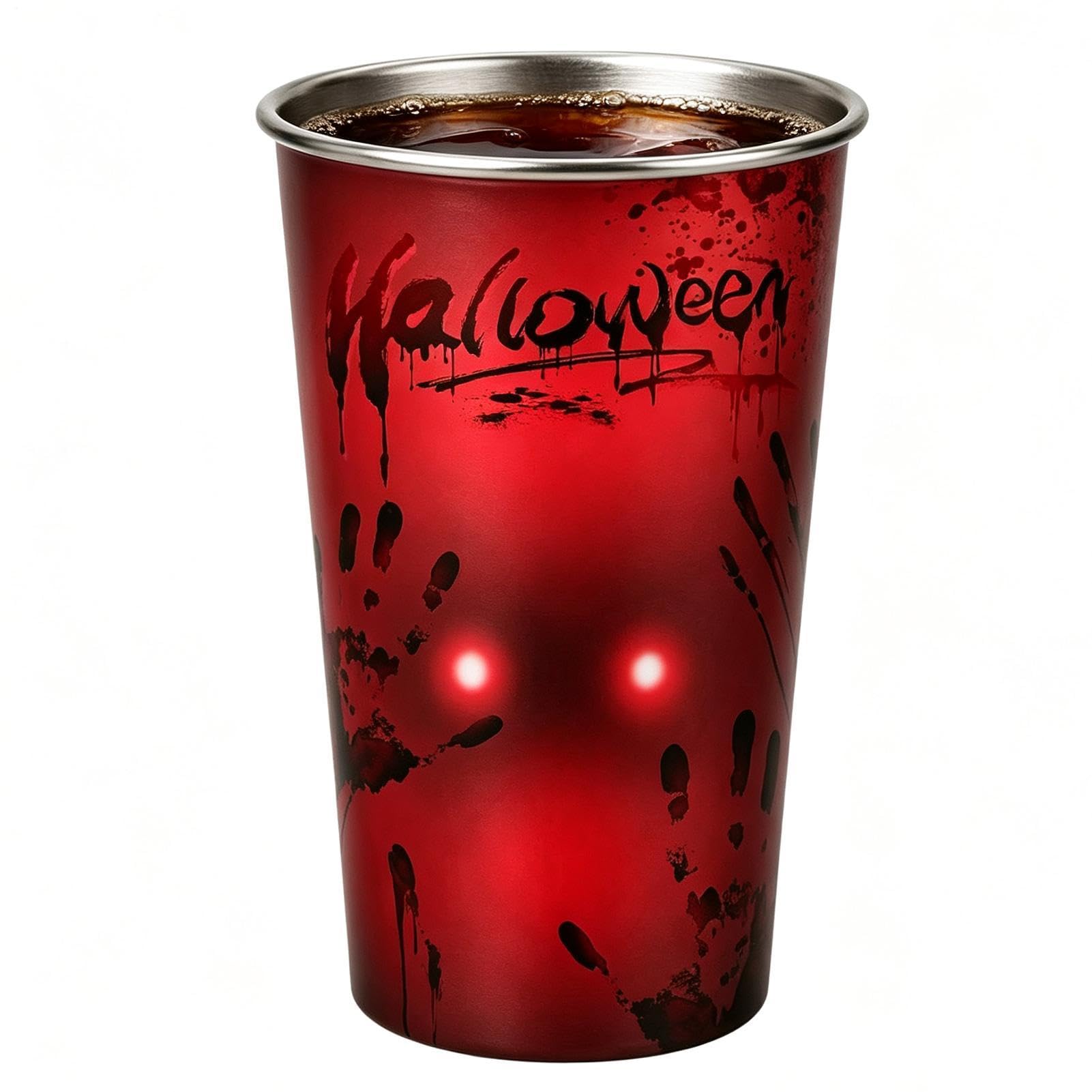 Taza de Halloween que cambia de color, vaso reutilizable espeluznante para bebidas