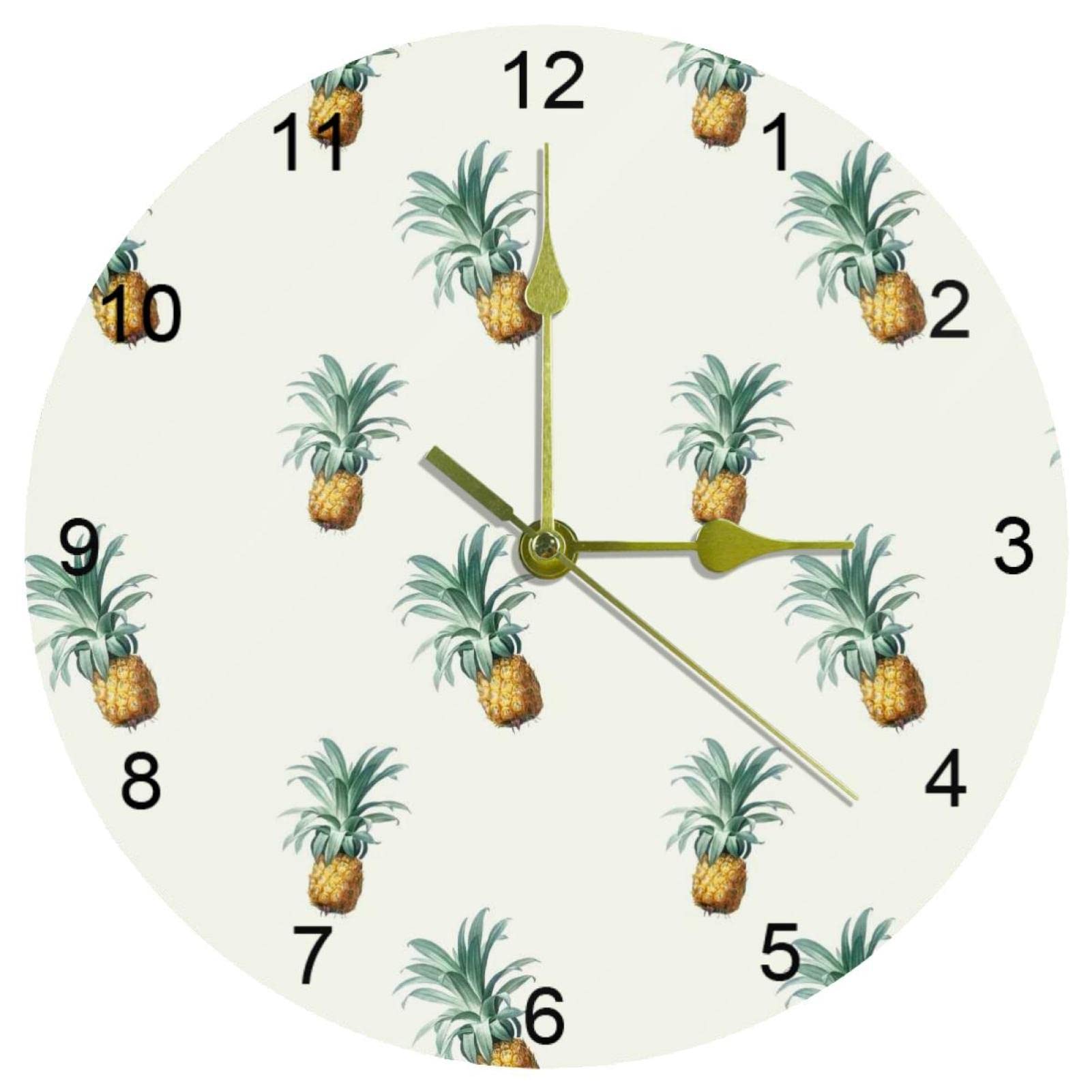 Horloge murale à quartz silencieuse de 25 cm avec chiffres arabes lisibles