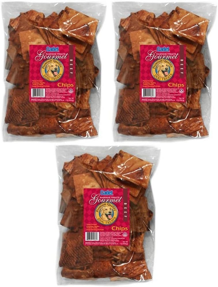 (3 Pack) IMS Trading 10062-16 Beef Rawhide Chips for Dogs