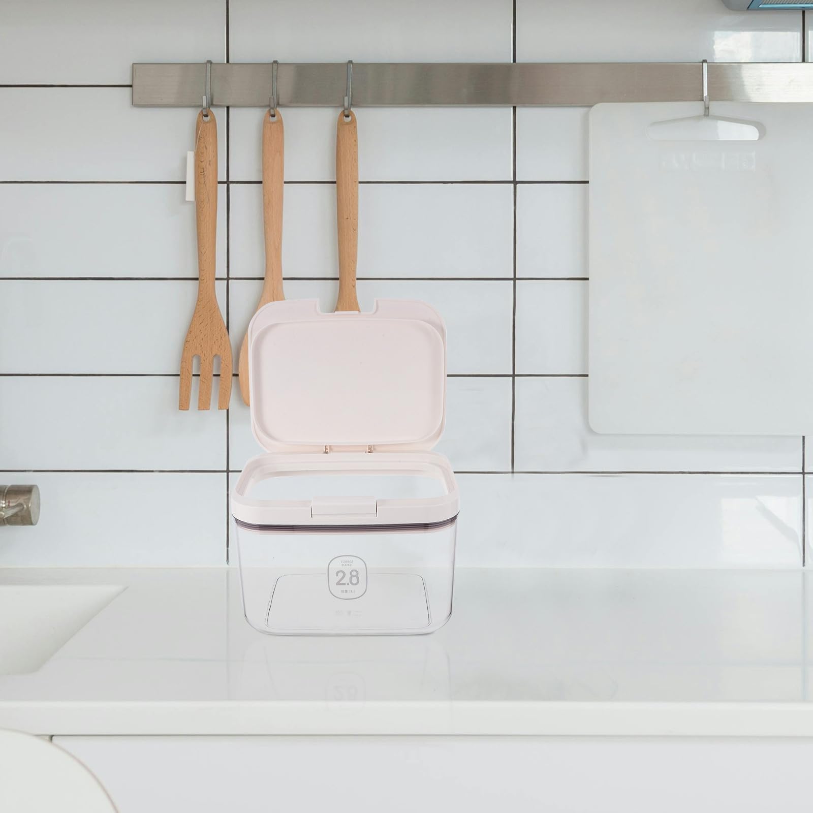 Ciieeo Contenitori Ermetici per Riso 2 Pezzi Misurino, in ABS per Cucina e Dispensa, Sigillatura e Design Moderno per Conservazione Versatile