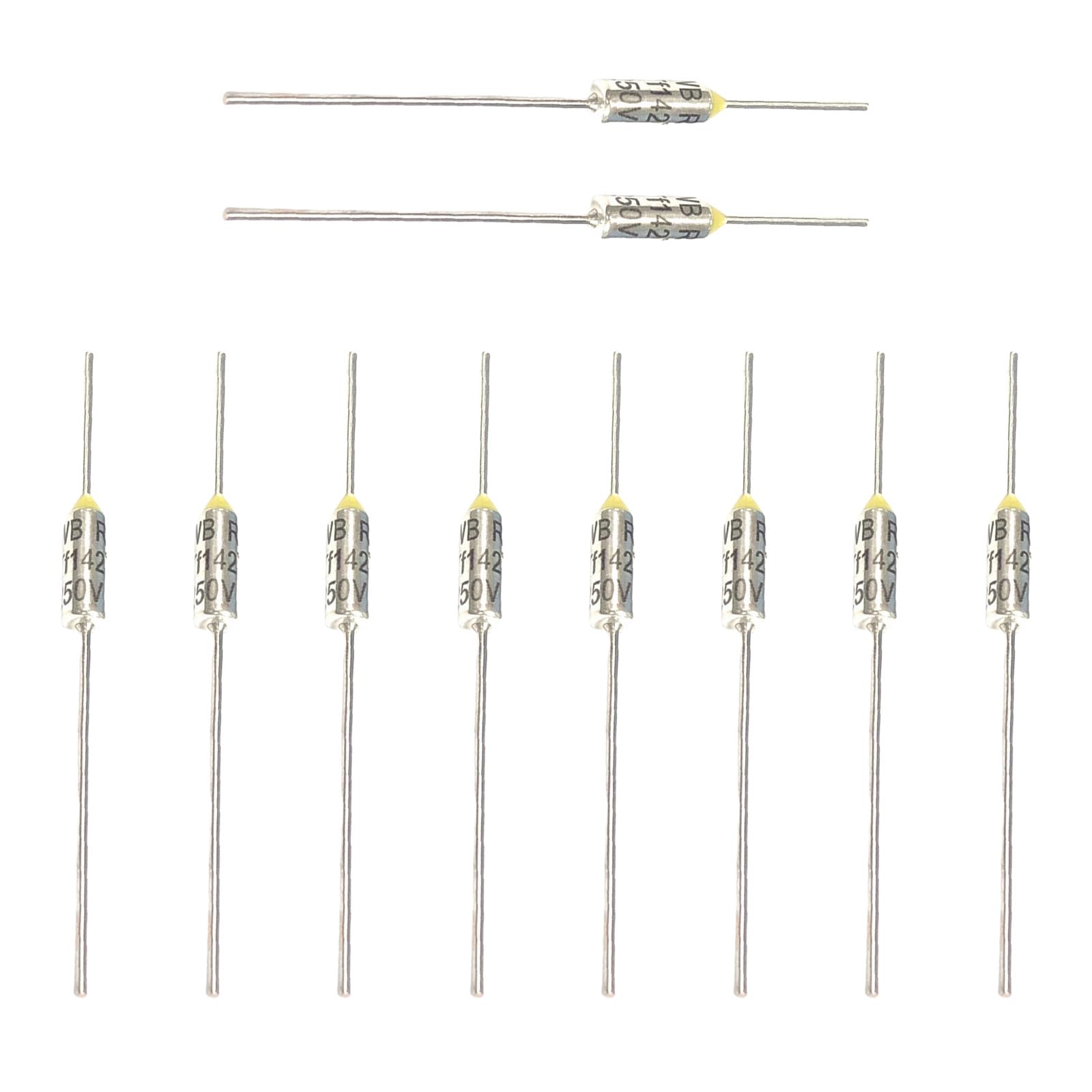 Maxtonser Pack of 10 Metal Thermal Cutoffs Thermal Fuses for Motor Transform Electric Industrial Metal Shell Thermal Fuses Cutoff