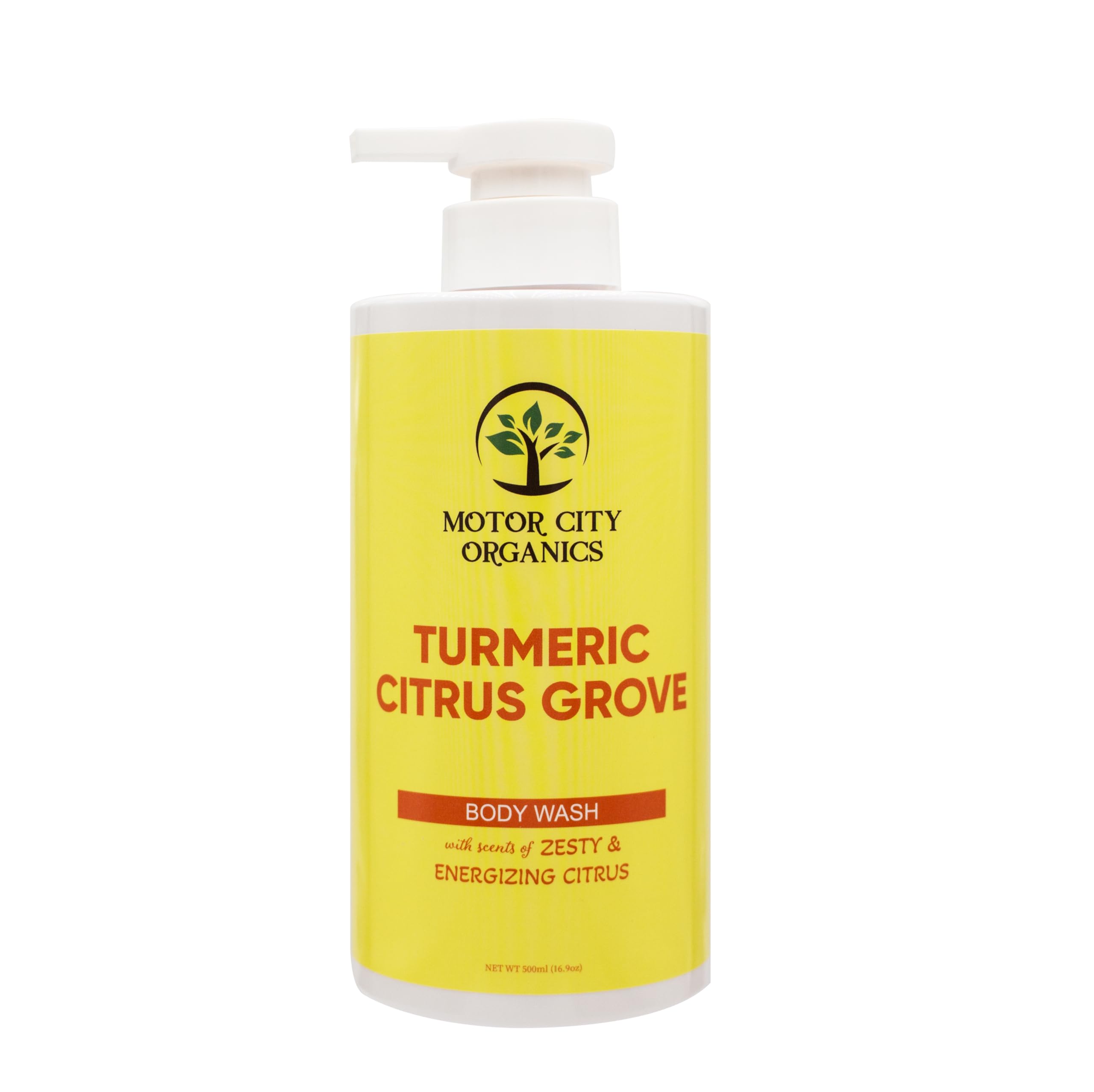 Turmeric Citrus Grove Body Wash | Infused with Turmeric & Lemon - 16.9 oz | Gentle Formula | Suitable for All Skin Types | Paraben-Free