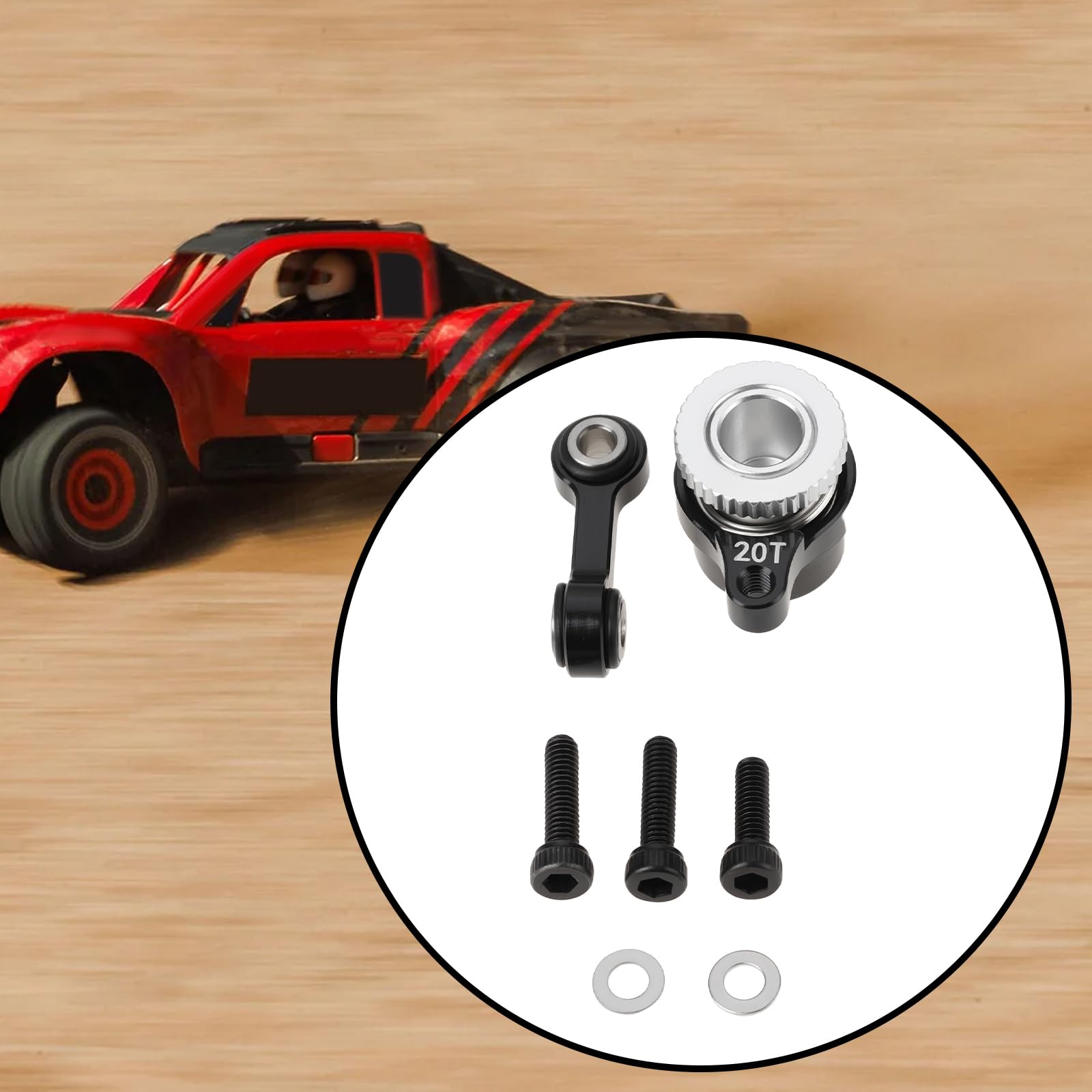 VGOL RC 20T Aluminum Servo Saver Steering Horn Arm Compatible with Arrma 1/18 Grom - Image 4