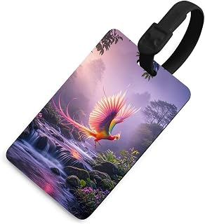 Phoenix is Flying Luggage Tags Durable TPU Suitcase Tag with Info Card, Scratch-Resistant Bag Tags for Suitcases, Travel Bags & Backpacks, Easy to Identify