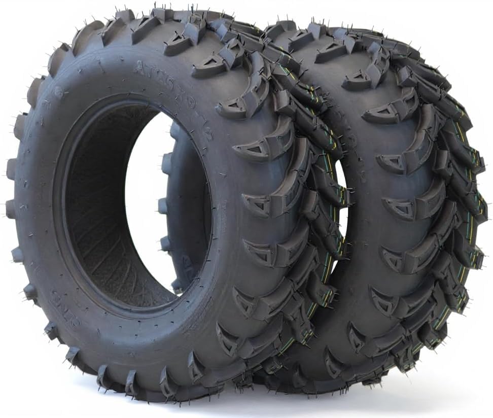 ExploreHorizon Set of 2 | 25x8-12 ATV/UTV Tires 6PR Tubeless, 20mm Tread All-Terrain Tires for Mud, Sand & Trail Riding, Replacement Tires for Quad, Side by Side, Off-Road Vehicles