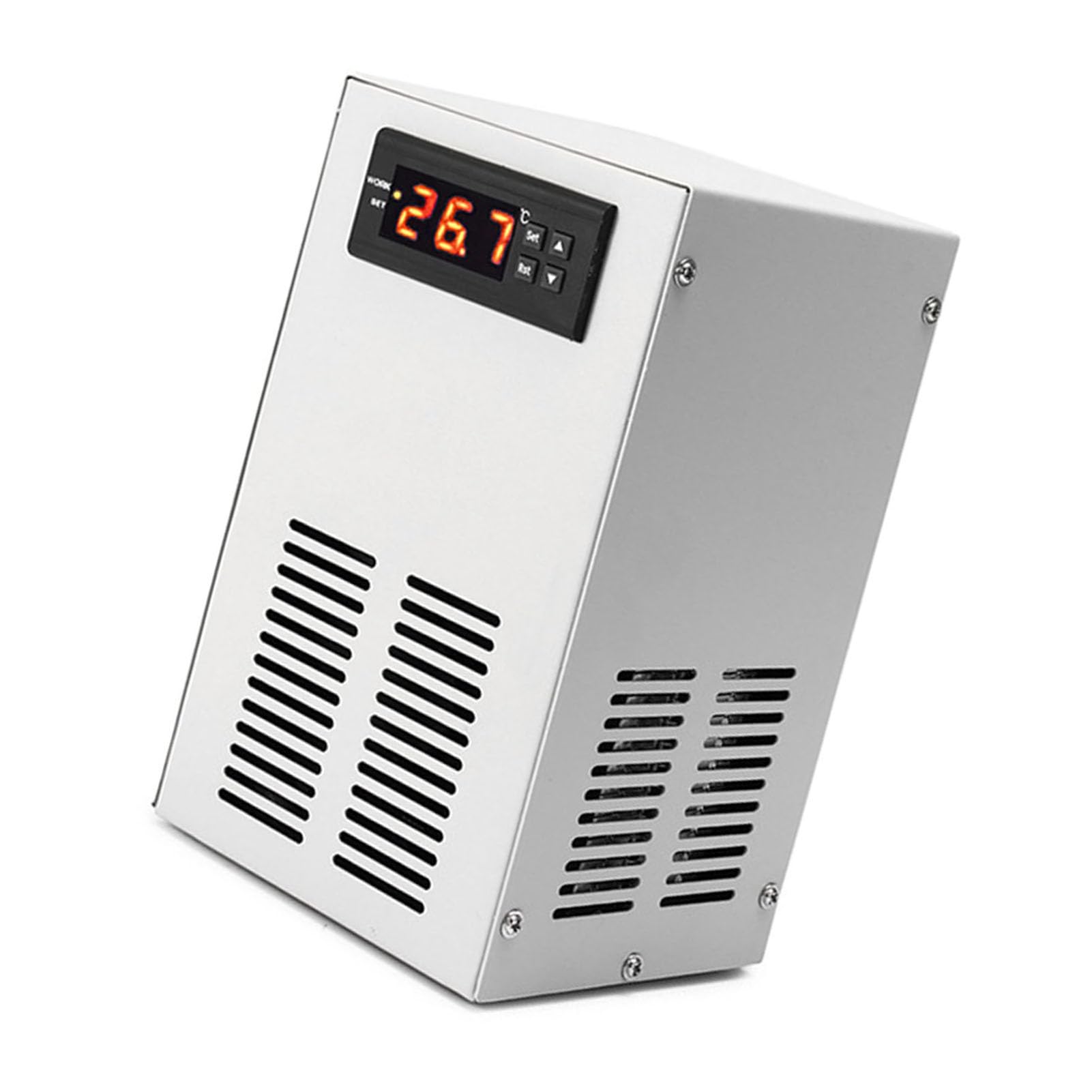 HEEPDD Enfriador de Acuario, Enfriadores de 70 a 72 W, de Enfriamiento Ultra Silencioso de Ahorro de Energía con Termostato para Pecera, Enfriador de Acuario de 20 L, de Pecera, Energía del Agua