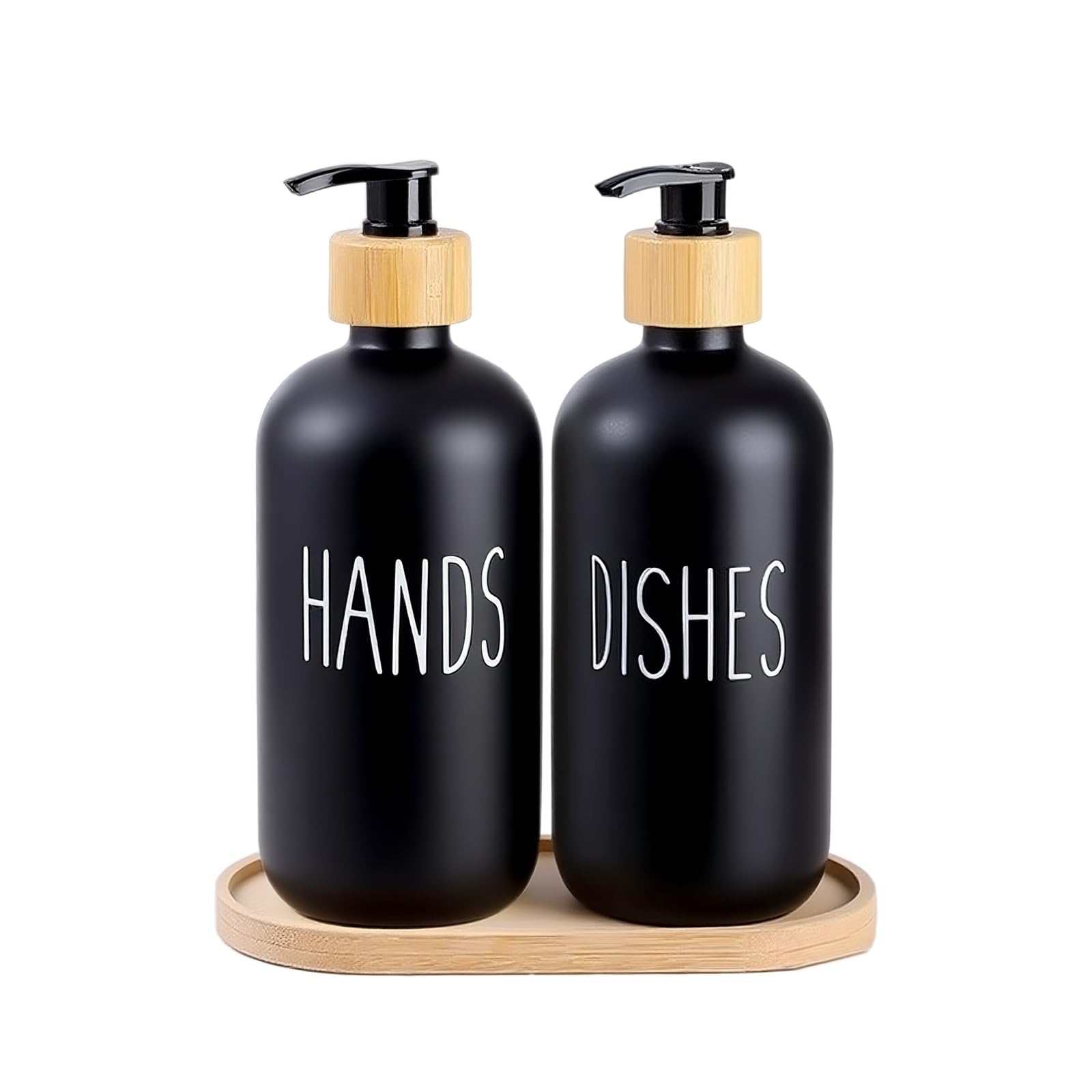 Yumzxin Glass Soap Dispenser Set of 2 (16oz)