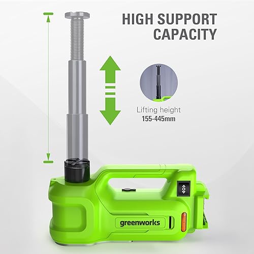 Miniatura 10 de Greenworks Gato de coche inalámbrico de 24 V, gato hidráulico de 3 toneladas, solo herramienta