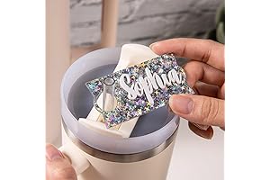 Sparkling Personalized Plate for Stanley Cup in Sizzling Pink