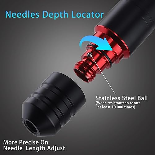 Miniatura 6 de Ambition Ninja Pro Máquina de tatuaje inalámbrica con motor sin núcleo, bolígrafo de tatuaje con cartucho giratorio con fuente de alimentación de