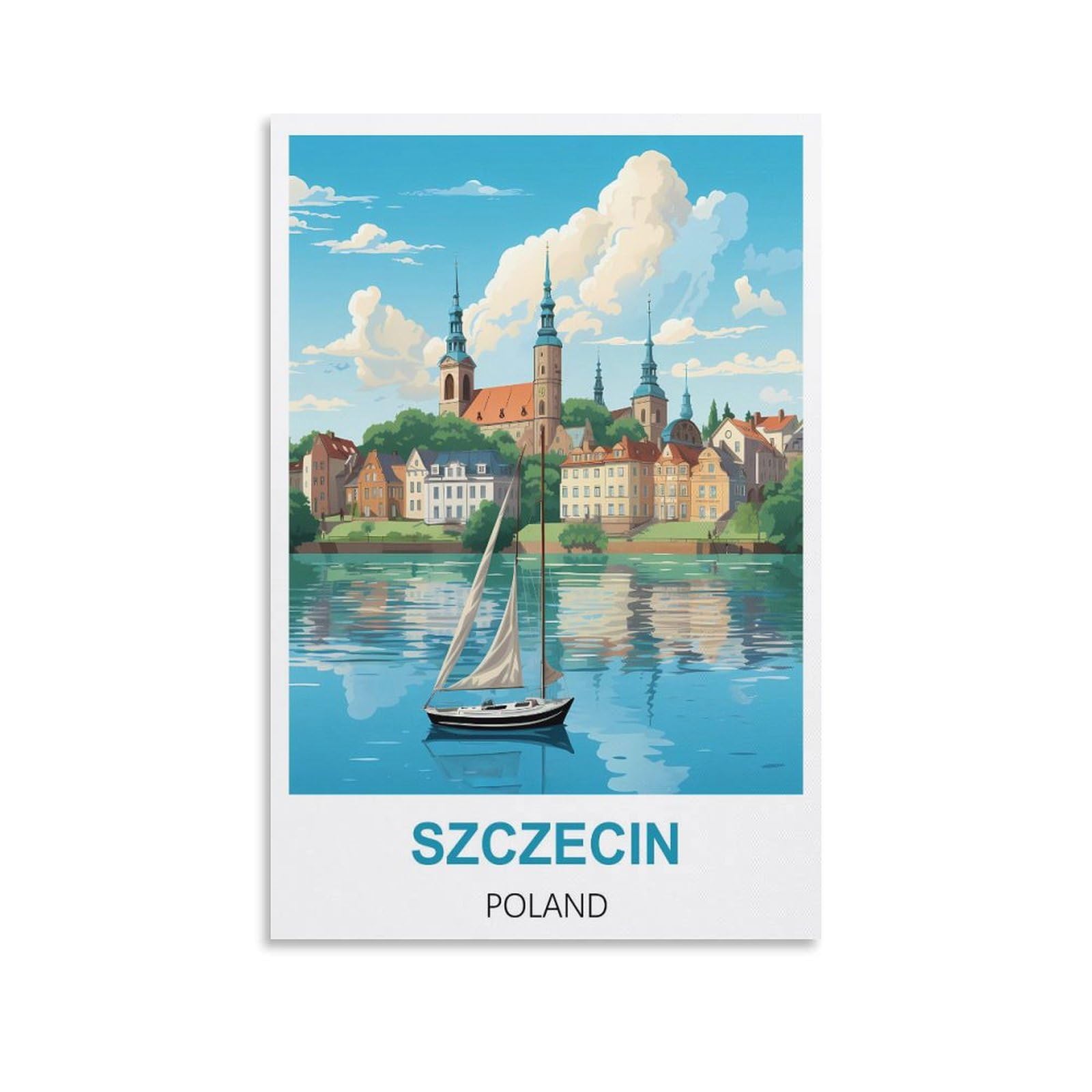 Vintage Metal Tin Sign,Szczecin Poland,Cave Signs Art Plaque Poster Wall Decor for Home Kitchen Bar Club Coffee Shop Orchard Decoration 30x40cm