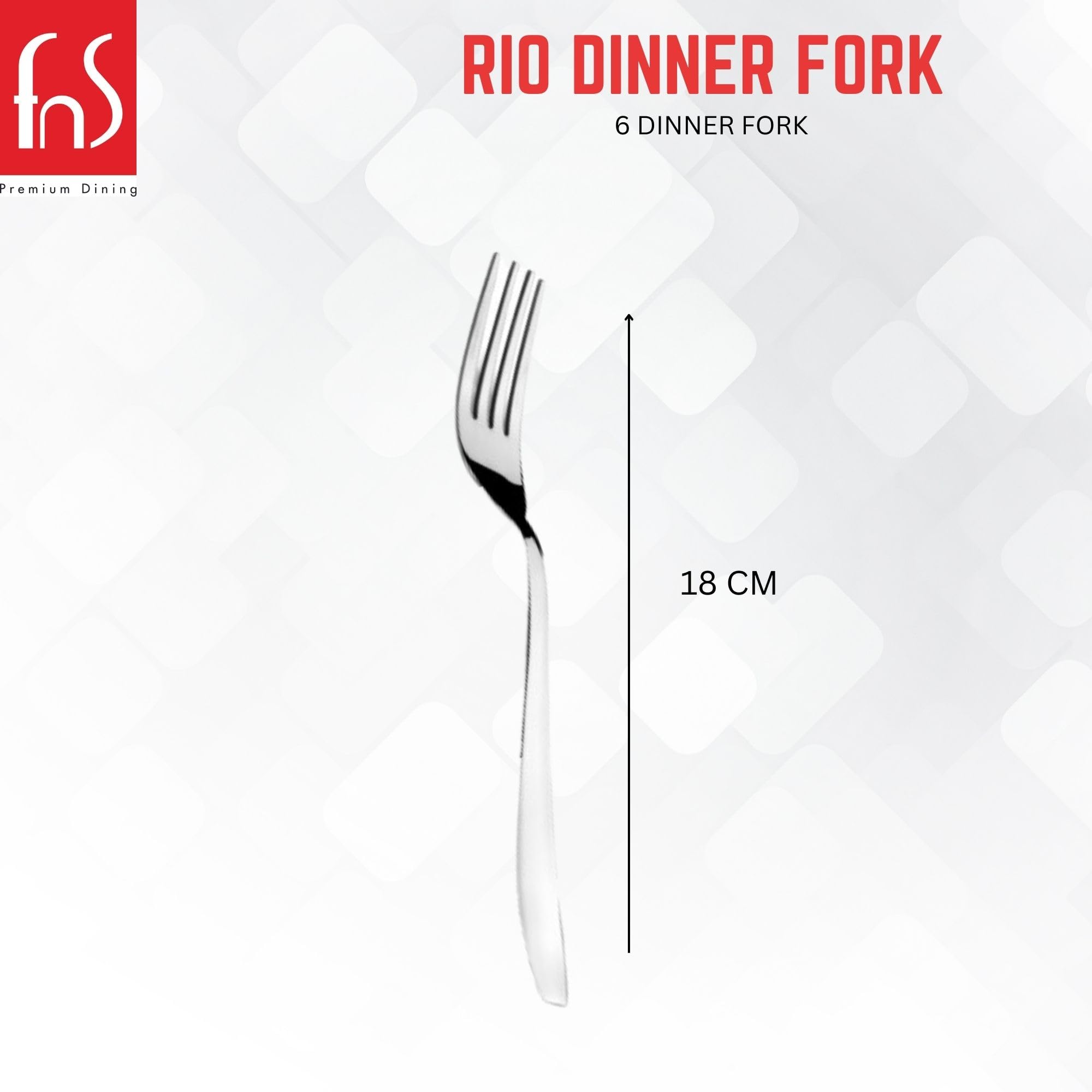 Montavo by FnS Rio Stainless Steel Dinner Fork (Set of 6) for Dining Table, Home and Kitchen 1