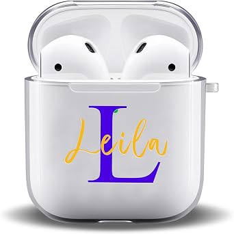 Custom TPU 2-Sides Name Initial Cover Case Compatible with AirPods 4. Generation