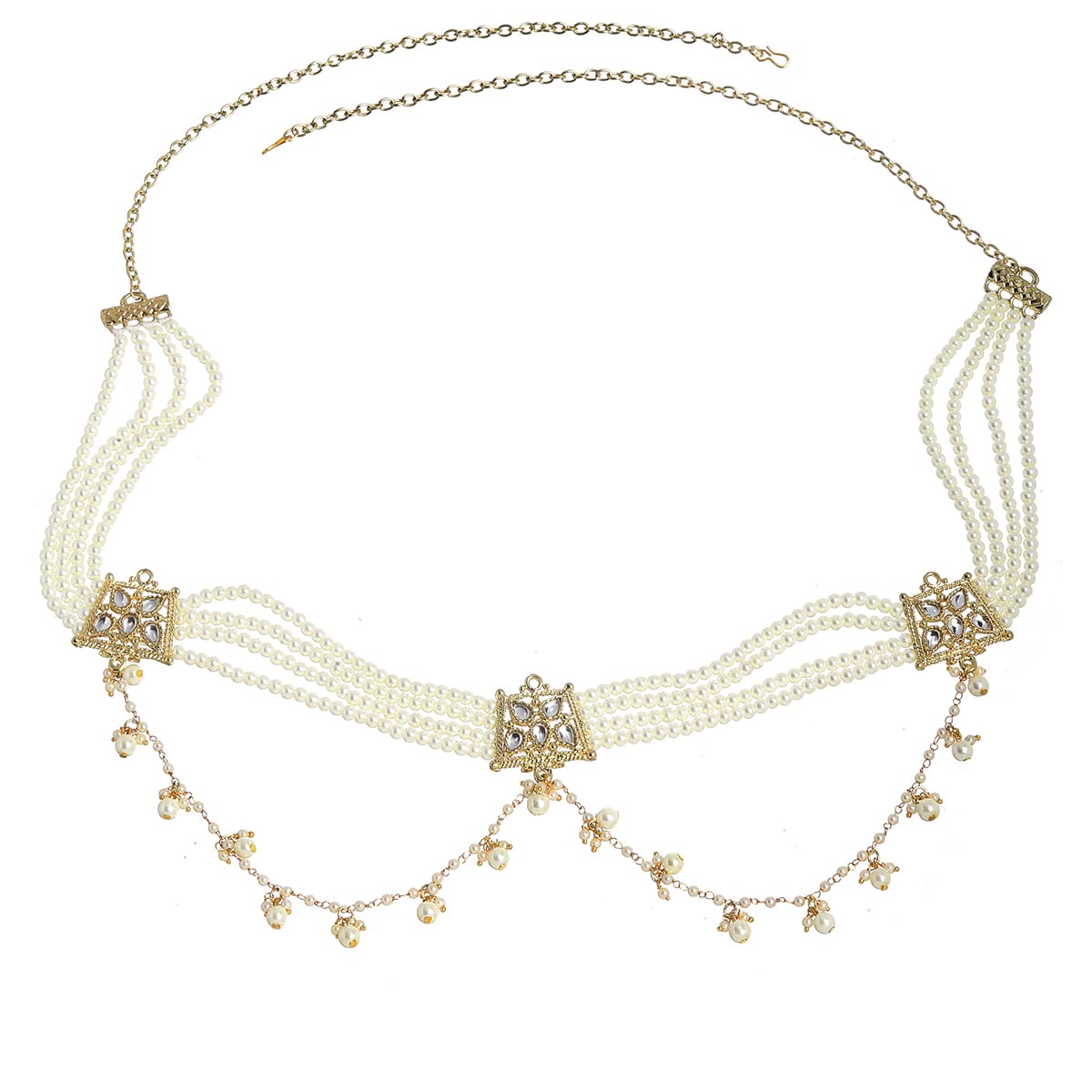 See full amazon price history chart for Karatcart Gold Plated Pearl Beaded Kundan Kamarbandh for Women Karatcart Gold Plated Pearl Beaded Kundan Kamarbandh for Women (B09KS55NNN) Amazon Price History, Amazon Price Tracker