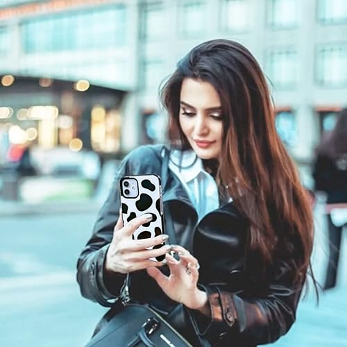 Miniatura 3 de CEOKOK Funda compatible con iPhone 12 Mini, diseño de vaca, lindo y transparente, con diseño de silicona suave, TPU fresco, estético, protector,