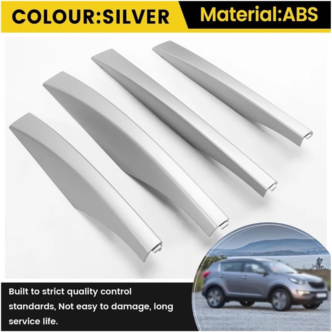 Car Roof Rack Rail End Cover Shell 87251-4T001 87252-4T001 87261-4T001 87262-4T001 Compatible for Kia Sportage 2014-2016