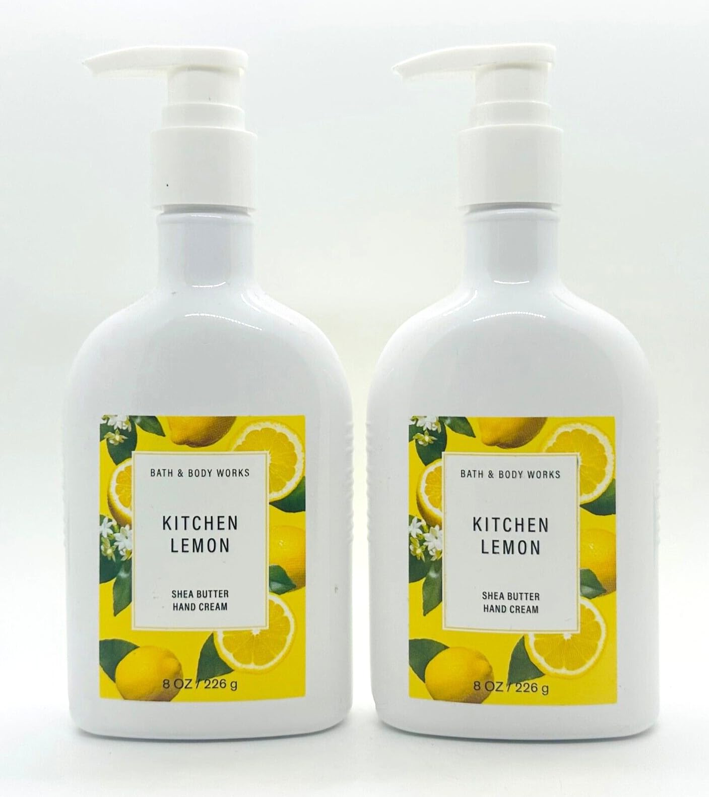 2 Bath KITCHEN LEMON bath Body Hand Cream Lotion 8 oz With Pump