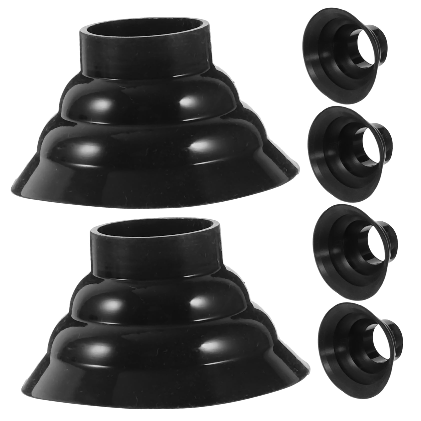 FOMIYES 6pcs Foot Pad Walker Leg Caps Standing Cane Tip Cane Tips Pole Tip Cover Tips for Canes Replacement Crutch Pads Walking Cane Accessories Walker Tips Walking Tips Plastic Black