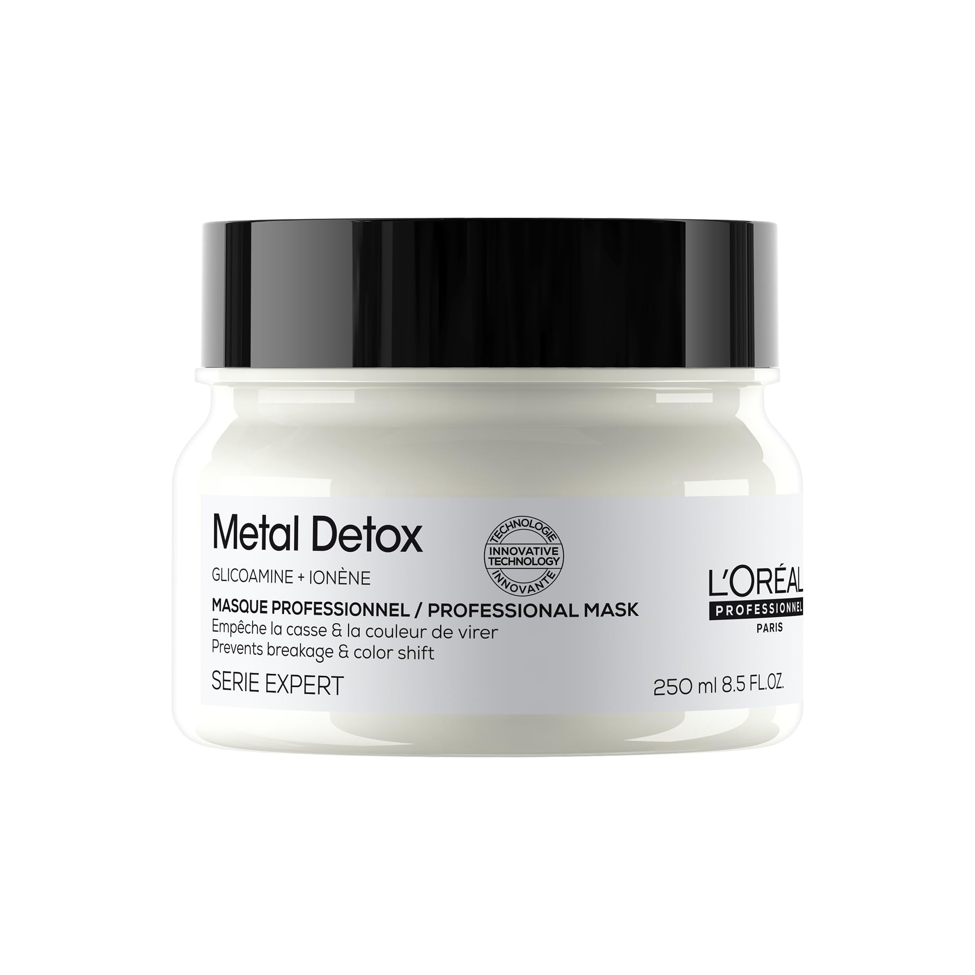 L’Oréal Professionnel Metal Detox Hair Mask 250ml, Prevent Breakage & Colour Fade from Hard Water, Moisturising Conditioner Treatment for Smooth, Shiny Hair, Prevent Damaged Hair
