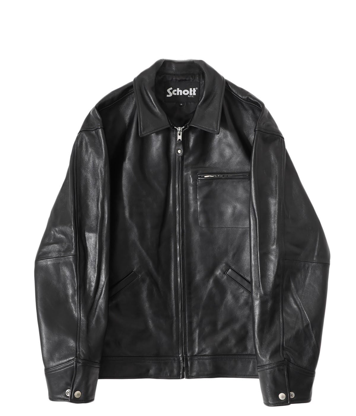 Amazon | [ショット] LEATHER TRACKER JACKET ブラック L | コート
