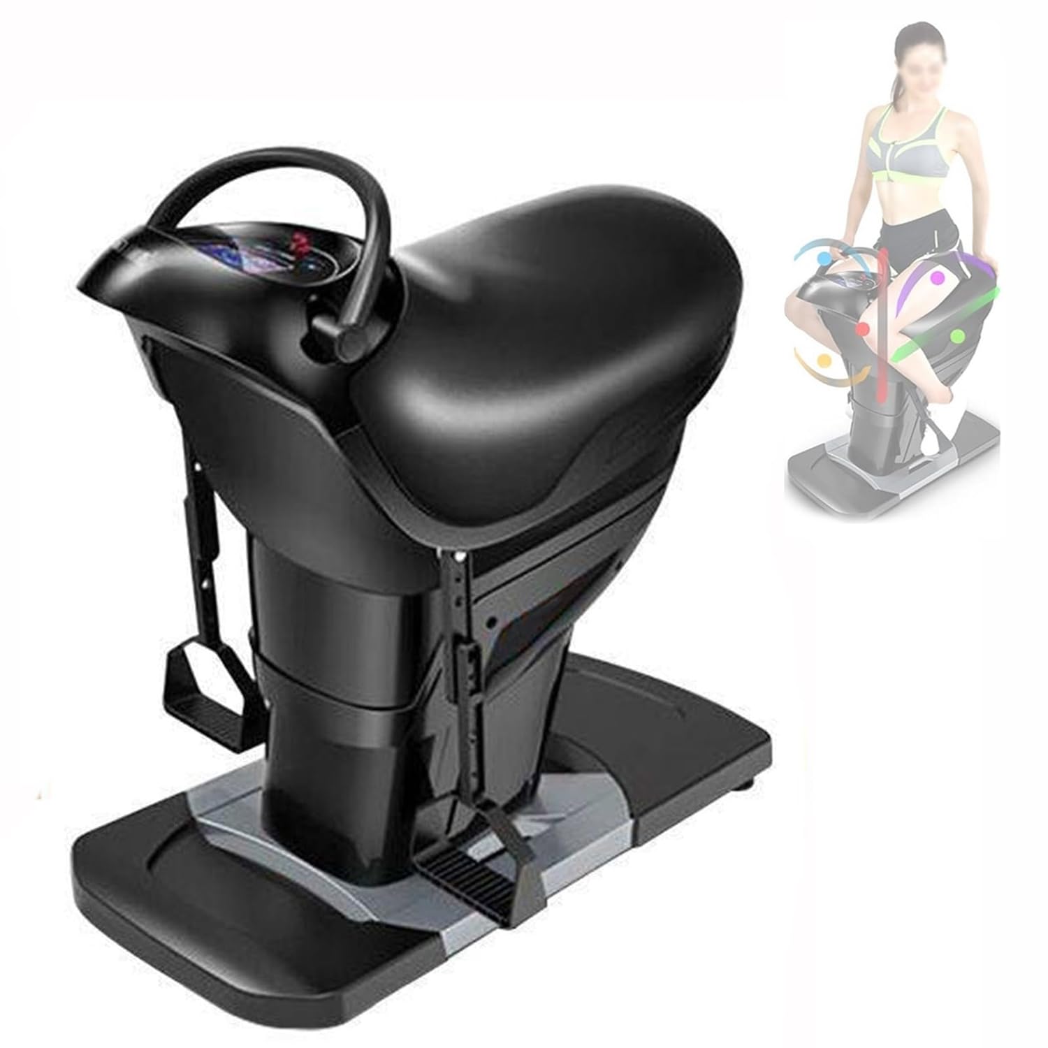YXZYFPP 3D Simulation Electric Horse Riding Machine - 20 Speed Levels & LCD Display - Full Body Workout for Fat Burning, Home Fitness