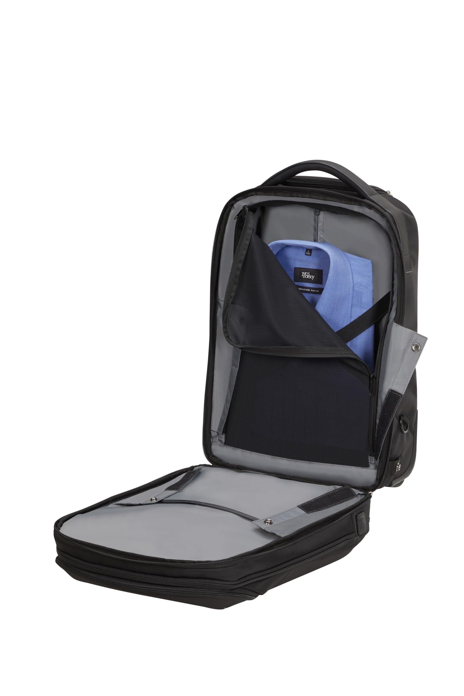 Samsonite Litepoint - Borsa PC con Ruote 17.3" (48 cm) con Funzioni Smart, Organizzazione Interna Pratica, Trolley Business - 30L - Nero (Black)