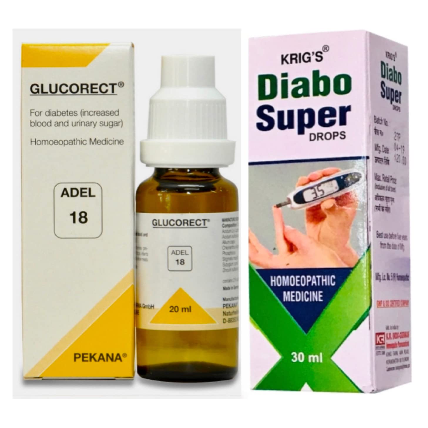LIH14 Adel 18 Glucorect Drops & Diabo Super Drops COMBO