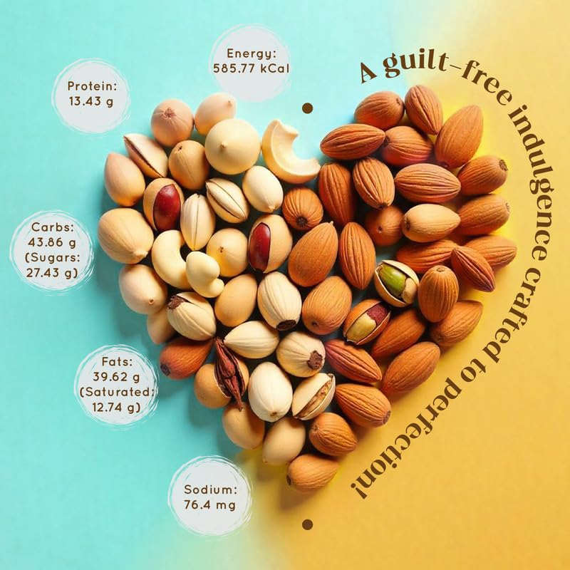 Image of Cacao Springs Assorted Brittle Collection Choco Box (Almonds, Cashew, Pista & Rose), Combo Choco & Nut Delicacy Treats, Premium Gift Hamper for Christmas Gifts, 8 Pieces in Each, 1 Box, 112gm