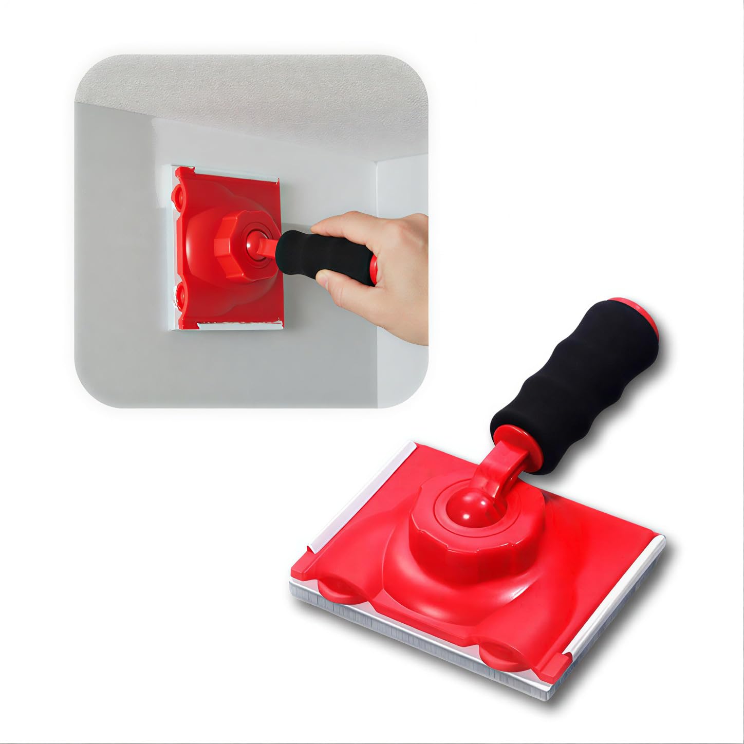 Clean-Cut Paint Edger Roller Brush for Walls, Ceilings & Corners – Safe, Easy-to-Use Home Painting Tool with Replaceable Pads