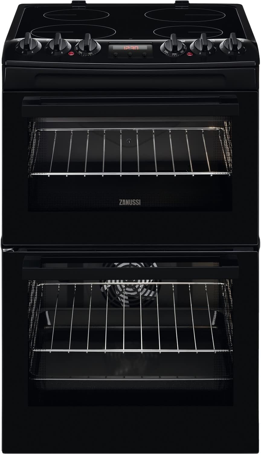 Zanussi 55cm Double Oven Gas Cooker with Catalytic Liners Stainless