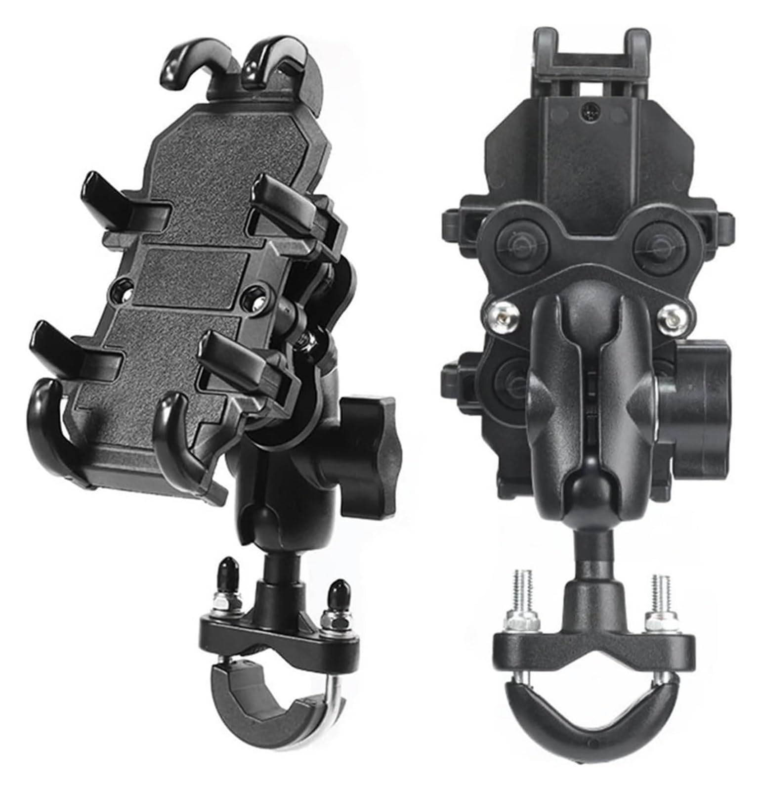 Soporte Navegación Motocicleta para Motocicleta con Vista De 360 ​​° Soporte GPS A Prueba Golpes Clip para Montar En Patinete Bicicleta para Teléfono Móvil De 4 A 6,7 ​​Pulgadas(A)