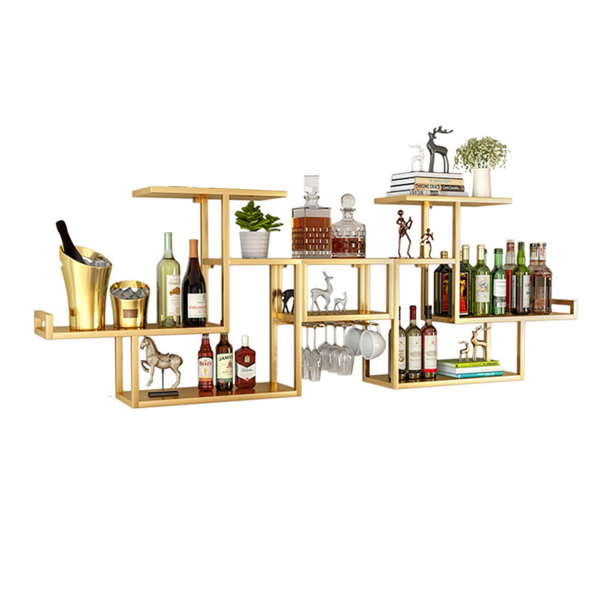 Étagère de bar murale en métal pour créer un coin bistrot convivial chez soi