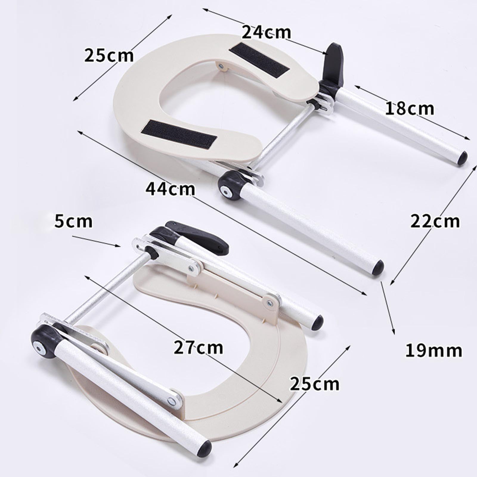 Milageto Cuscino poggiatesta per lettino da massaggio, portatile, a forma di U, durevole, confortevole, di, con supporto per il viso, Grigio