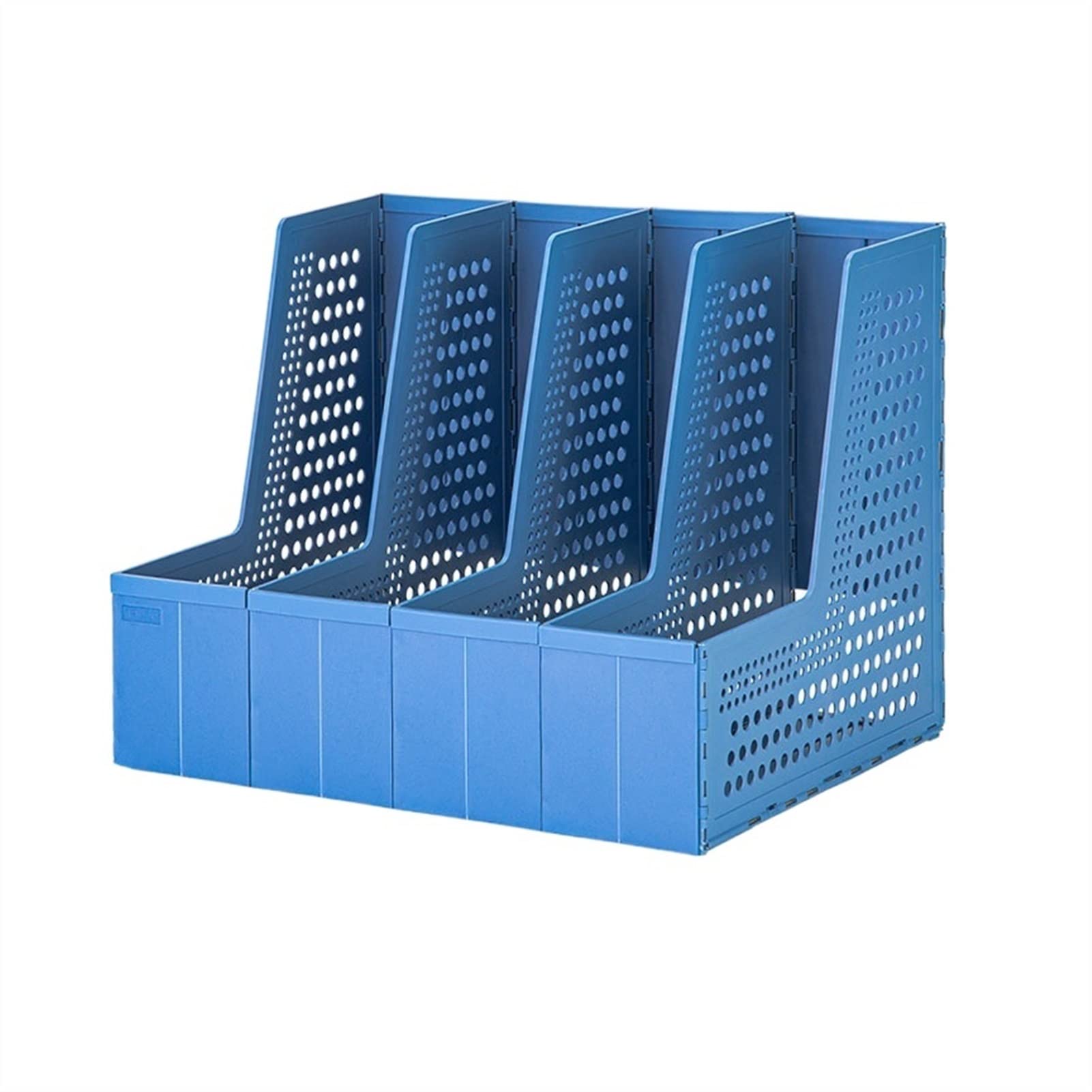 Portadocumenti da Scrivania File pieghevole Rack Box di immagazzinaggio di grandi dimensioni Forniture for ufficio Organizer 4 Grid File Book Deposito rivista Vaschetta Portacorrispondenza
