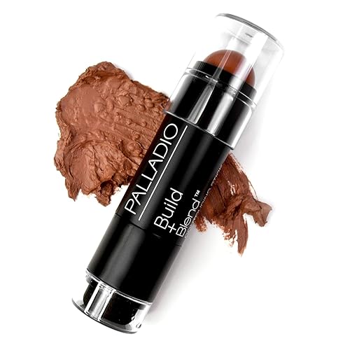 Miniatura 1 de Palladio Barra de maquillaje para contornear BUILD + BLEND, maquillaje facial para un aspecto perfecto de escultura, 0.23 onzas (brillo ámbar)