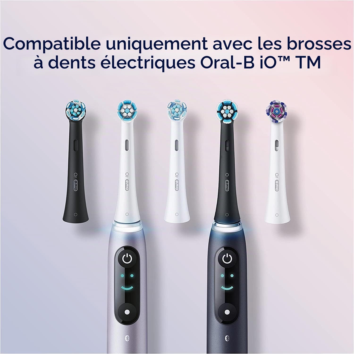 Oral-B iO Lot de 6 têtes de brosse à dents électrique pour nettoyage doux des dents Oral-B