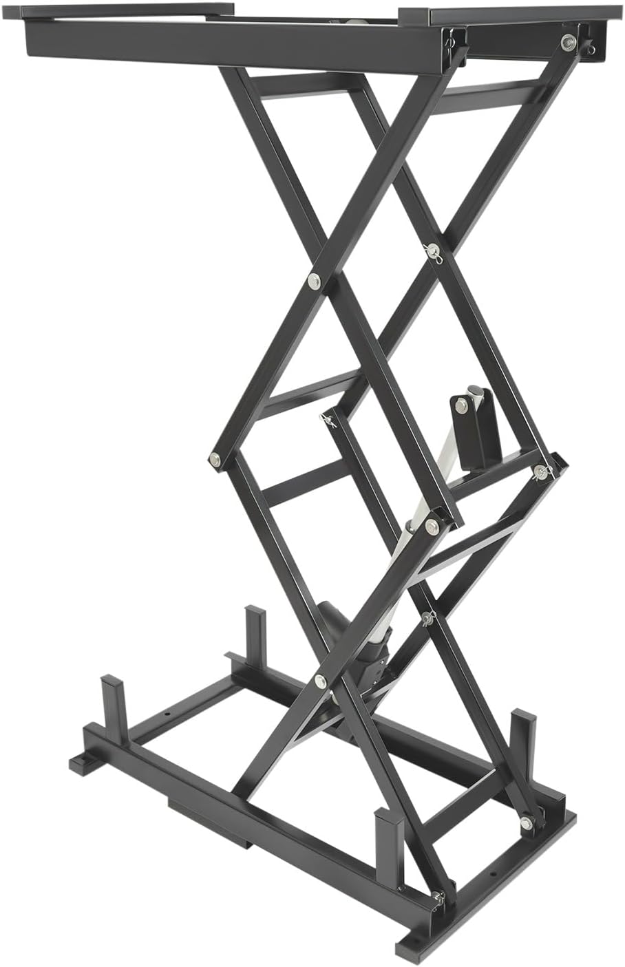 Electric Scissor Lift Table, 10.43-43.31" Height Adjustable Lifting Platform Dual Control, Electric Lift with Remote Control Single Scissor Lifting Cart for Material Handling (180LB)