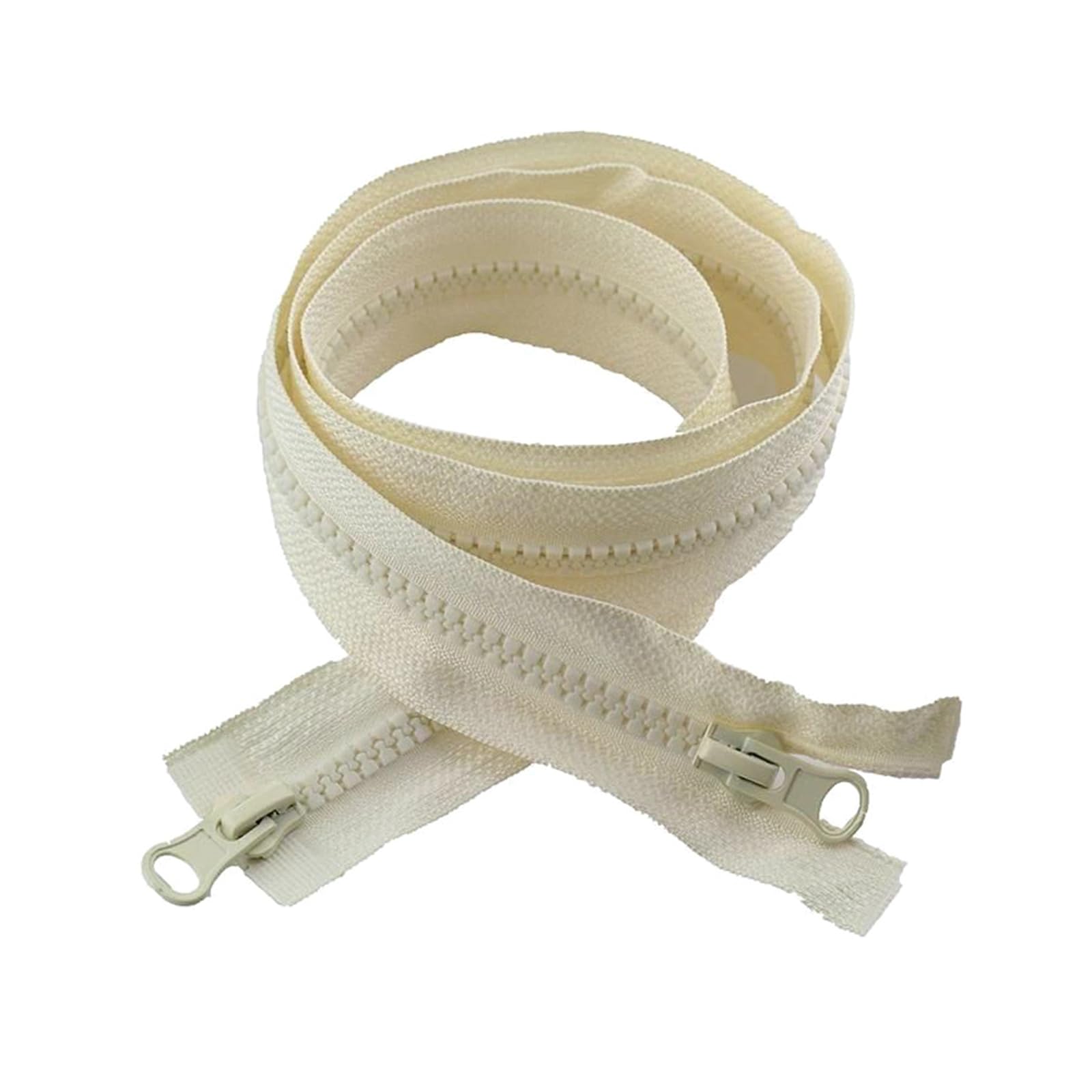 2 szt. 5# Podwójny suwak z żywicy z zamkiem błyskawicznym z otwartym końcem, ubrania, kurtki, akcesoria do szycia(Gray,100cm)