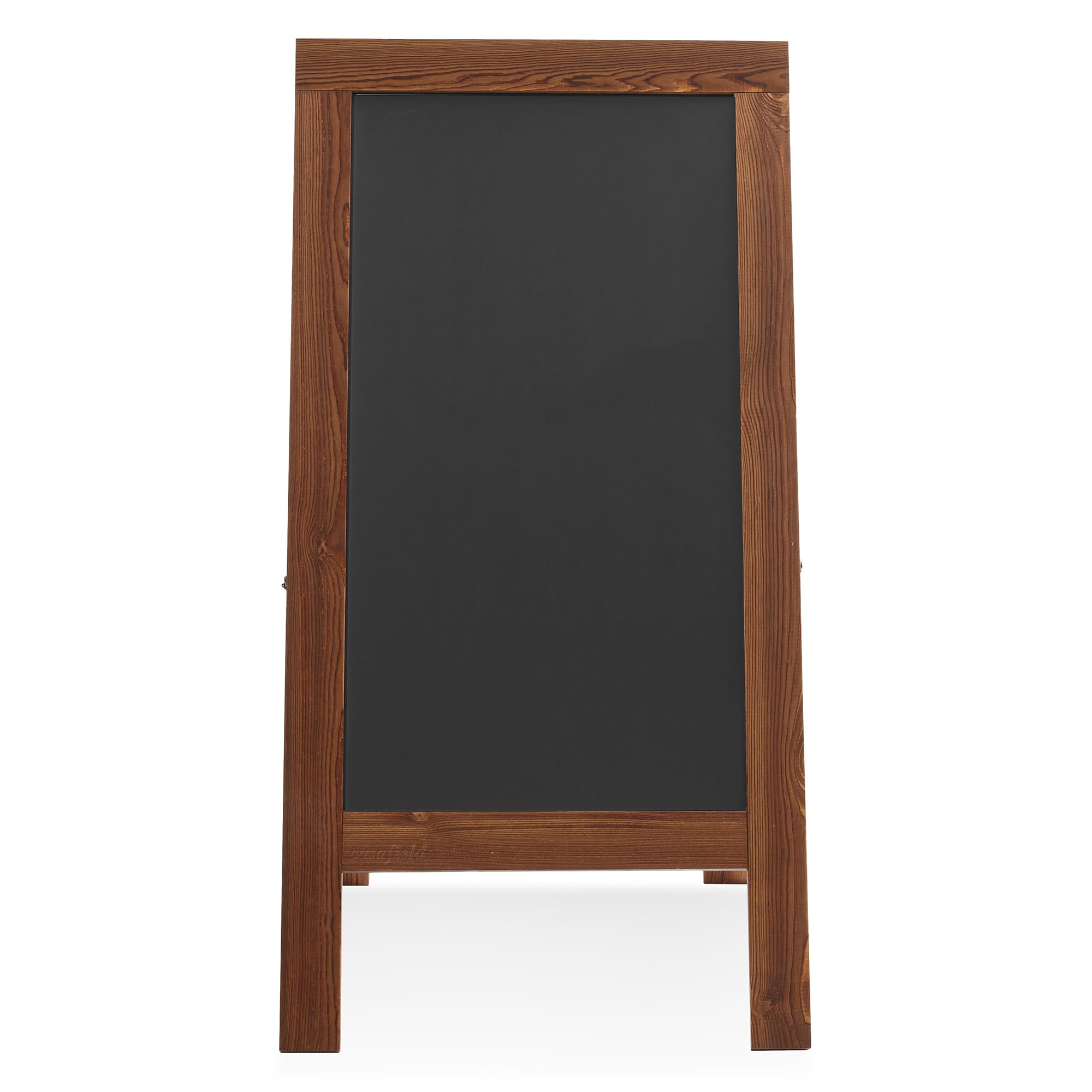 Casafield Letrero de pizarra con marco en A, 40 x 20 pulgadas, color marrón rústico, pizarra magnética de doble cara para menús para restaurantes, tiendas de sándwich, cafeterías, aceras, bodas