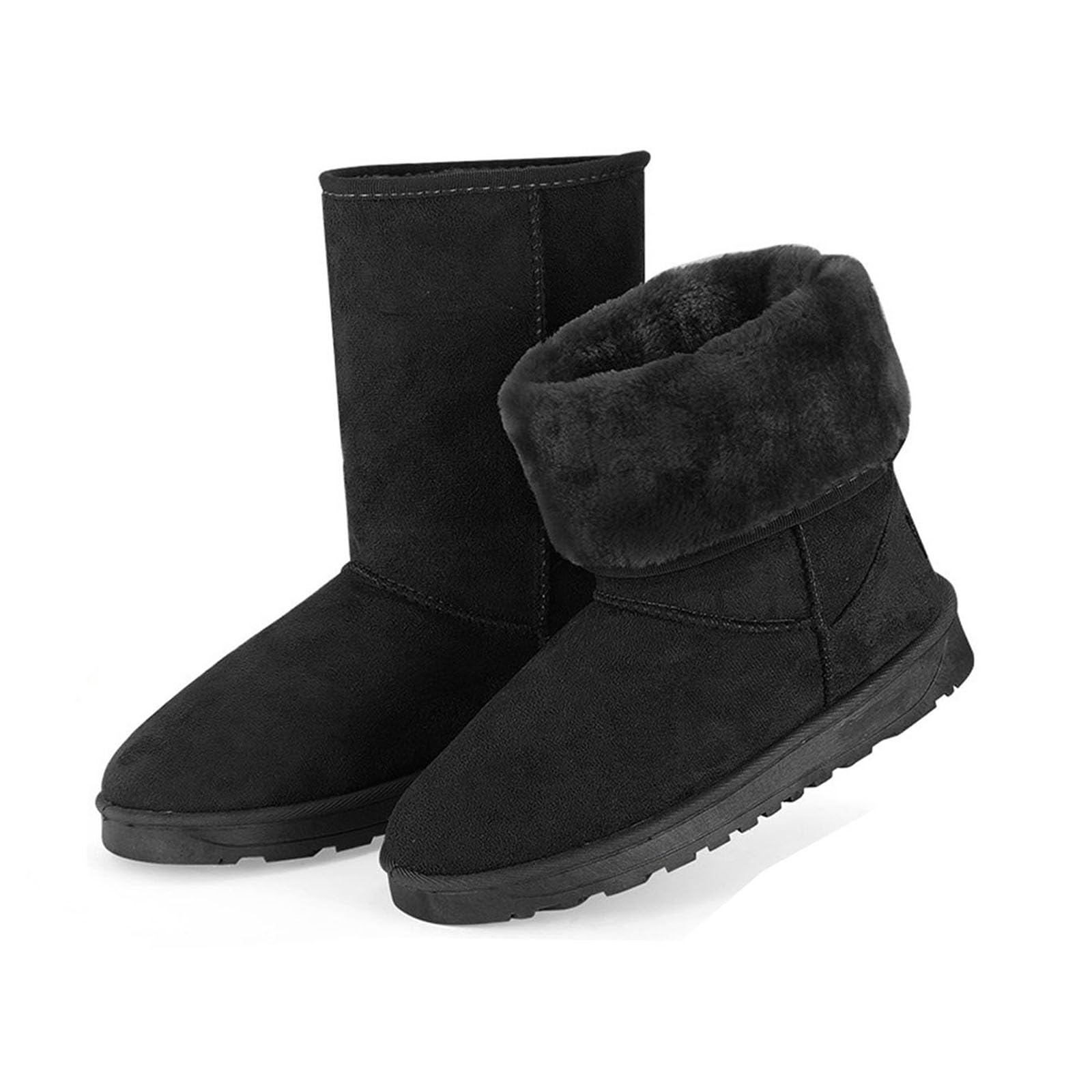 KOCASO Womens Thermal Snow Boots Waterproof Insulated Mid-Calf Winter Boots with Cozy Fleece Lining All-Weather Traction Multi-Size