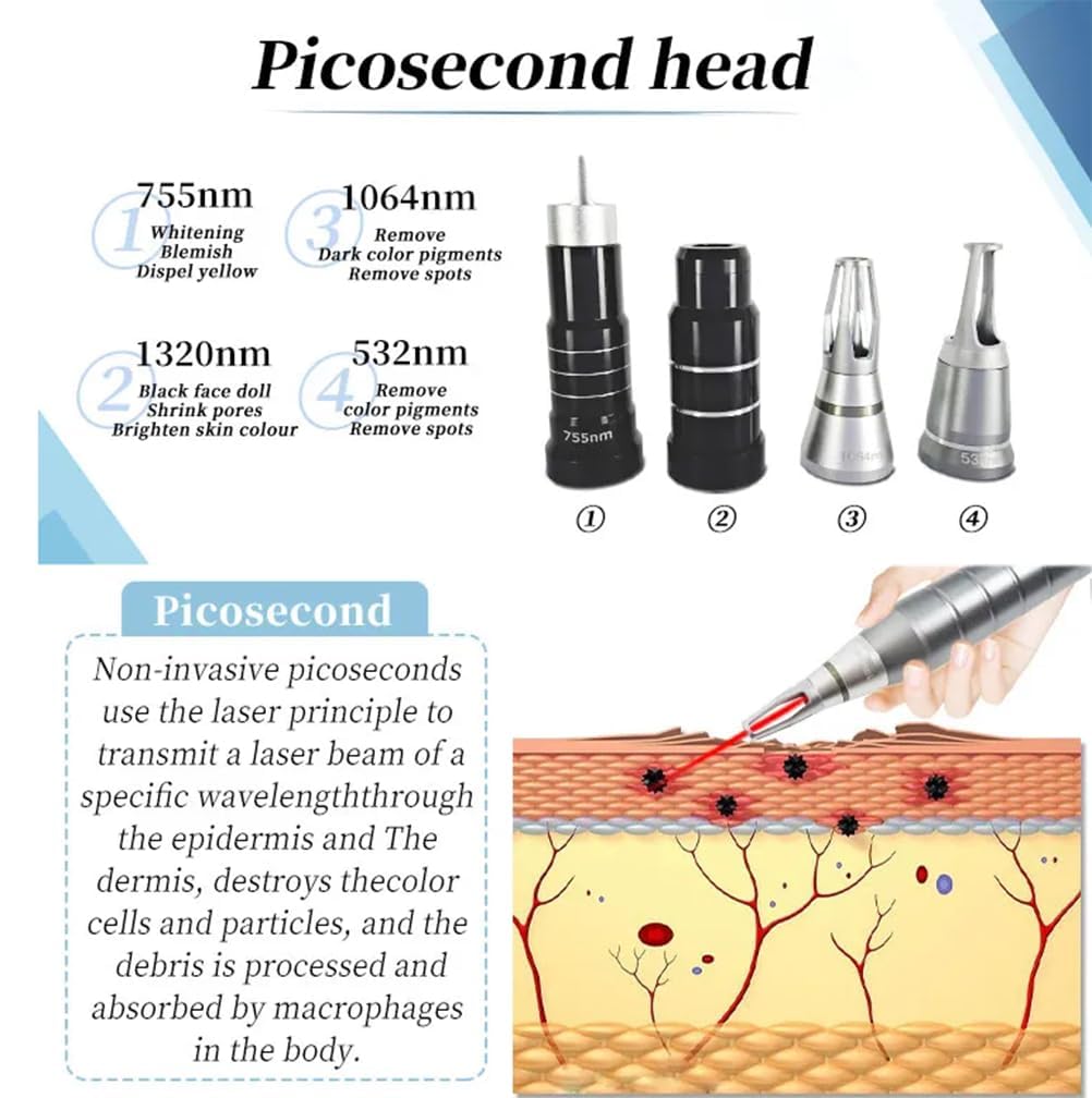 Retournation de la Peau Picoseconde Tattoo Repoval Machine + 808 Nm Diode Laser Épilation de Cheveux Équipement de Salon de beauté Divers Épilation du Corps Whitening