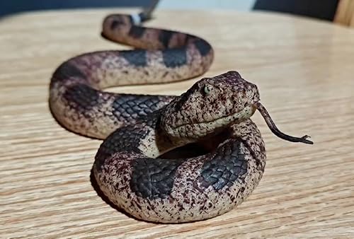 Miniatura 3 de Juguete de serpiente de goma de 10.23 pulgadas de largo para bromas, decoración de Halloween, accesorios de jardín para mantener alejados a pájaros